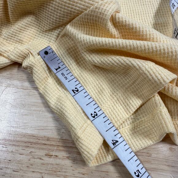 Athleta Wind Down Sleep Shorts Waffle Knit Yellow Women's Size Small NWT - Picture 11 of 12